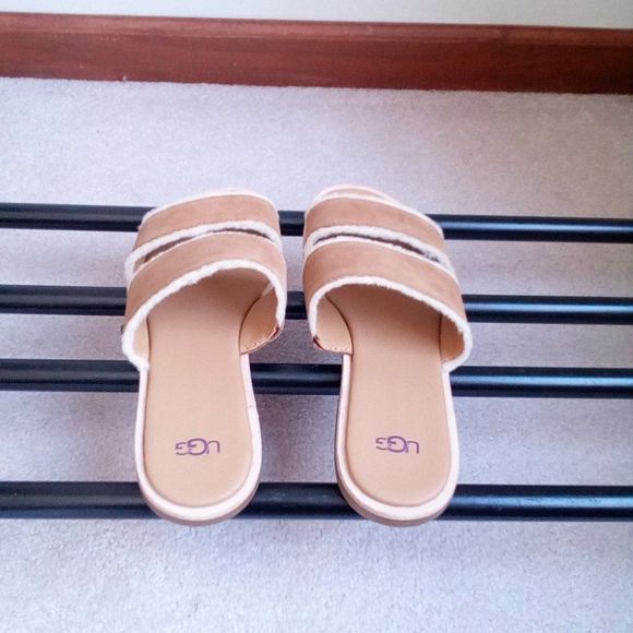 UGG Women Evalita Genuine Shearling Sandal NEW - Picture 2 of 7